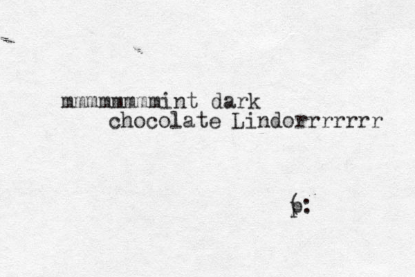 mmmmmmmmint dark chocolate Lindorrrrrrr p (: 