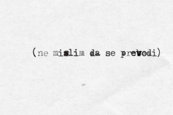 (ne mislim da se preb v v vodi) 