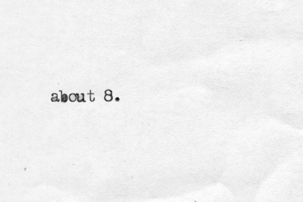about 8.