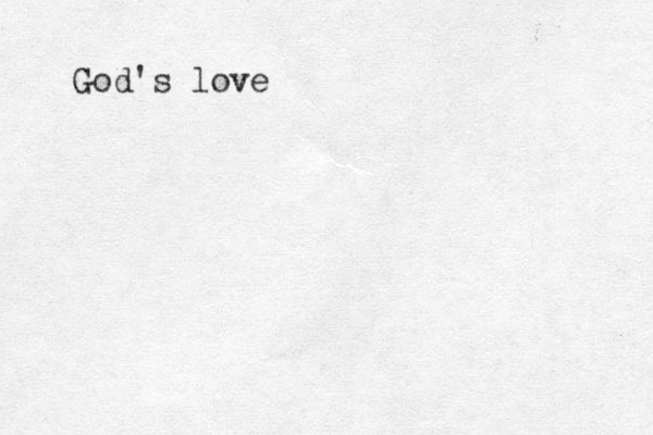 God's love 