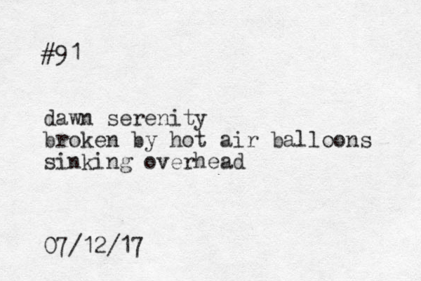 #91 dawn serenity broken by hot air balloons sinking overhead 07/12/17