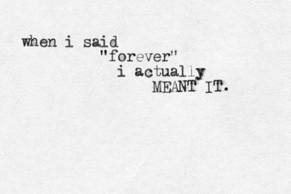 when i said "forever" i actually MEANT IT. 