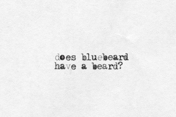 does bluebeard have a beard?