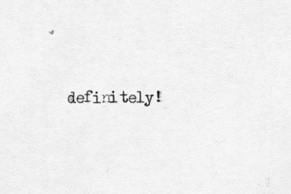definitely!