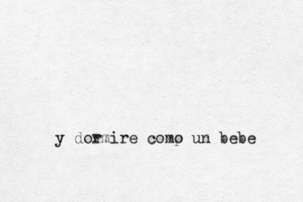 y dormire comp un o bebe 