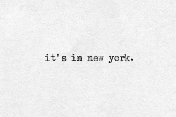 it's in new york.