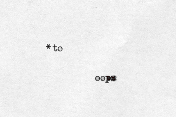 *to oops
