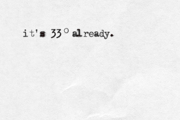 it's 33 already. o 