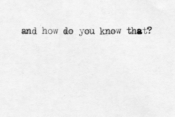 and how do you know ths at? a 