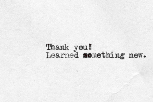 Thank you! Learned something new. 
