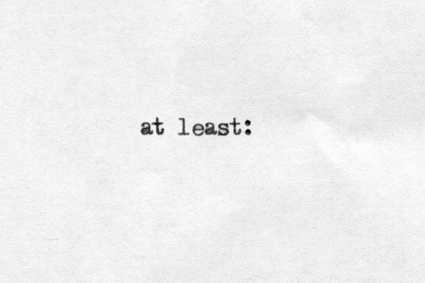 at least: 