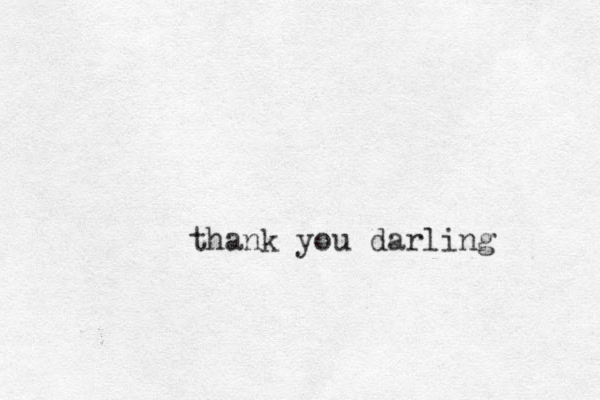 thank you darling