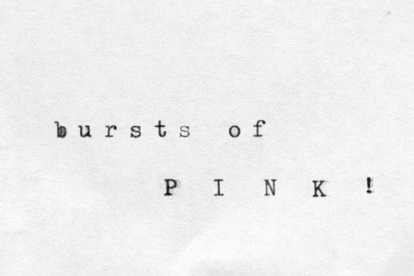b u r s t s o f P I N K ! 