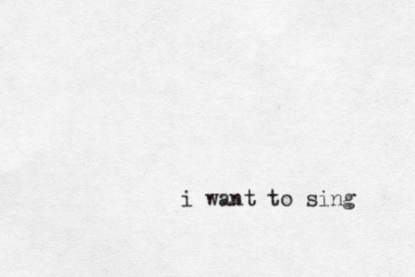 i want to sing 