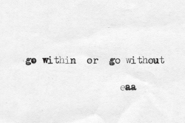 go within or go without eaa
