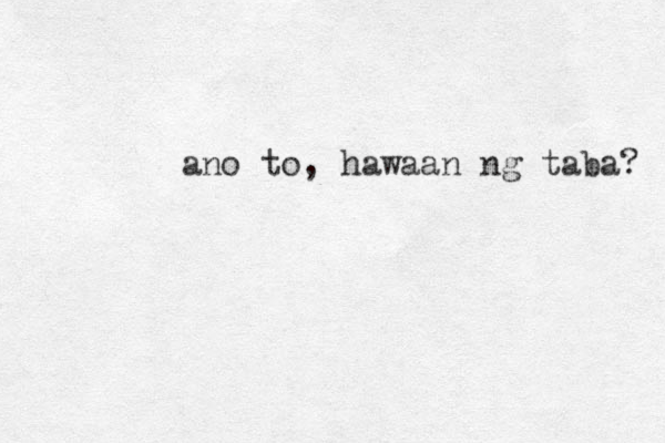 ano to, hawaan ng taba? 