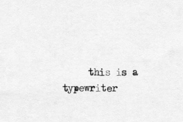 this is a typewriter 