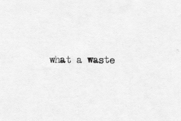 what a waste