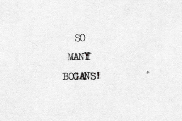 SO MANY BOGANS! 