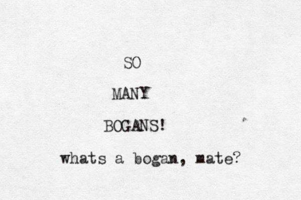SO MANY BOGANS! whats a bogan, mate?