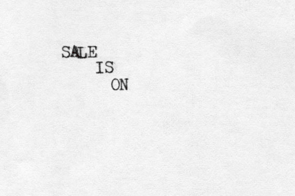 SALE IS ON