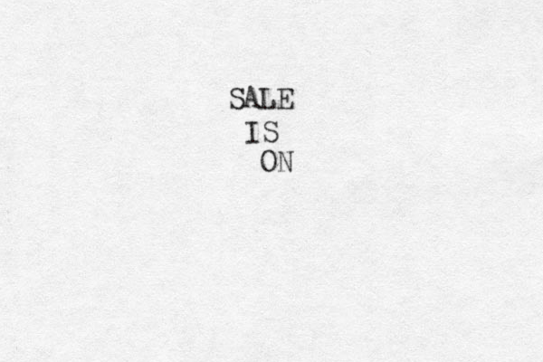 SALE IS ON