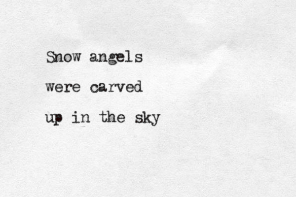 Snow angels were carved up in the sky