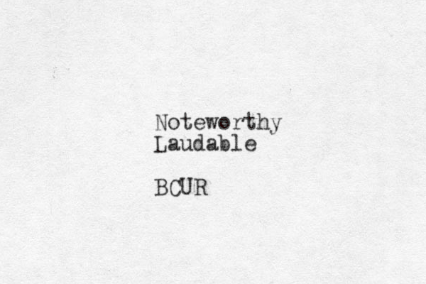 Noteworthy Laudable BCUR