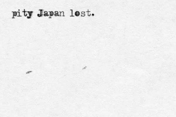 pity Japan lost.