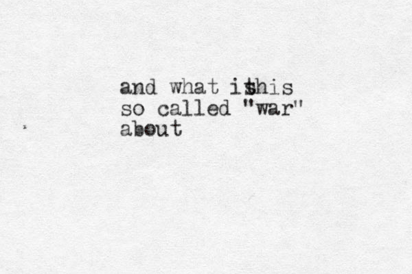 and what is this so called "war" about
