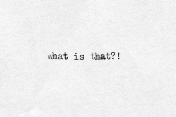 what is that?!
