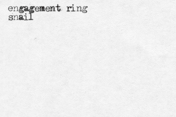 engagement ring snail
