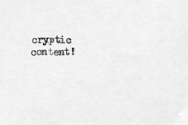 content! cruptic y y 