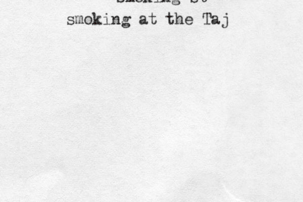smoking st smoking at the Taj