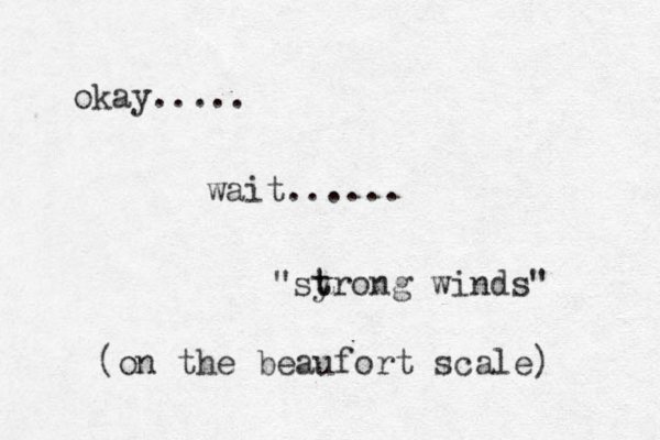 okay ..... wait...... "syrong t t winds" (on the beaufort scale) 
