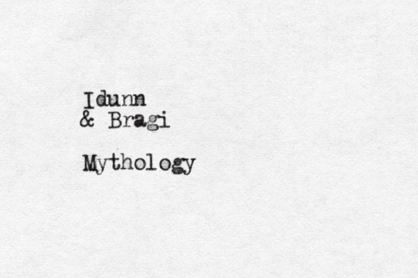 Idunn & Bragi Mythology