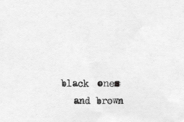 black and brown ones 