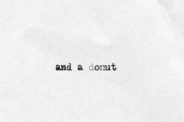 and a donut