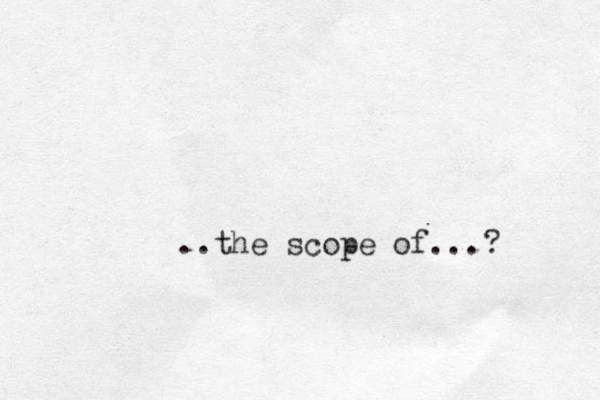 ..the scope of...? 