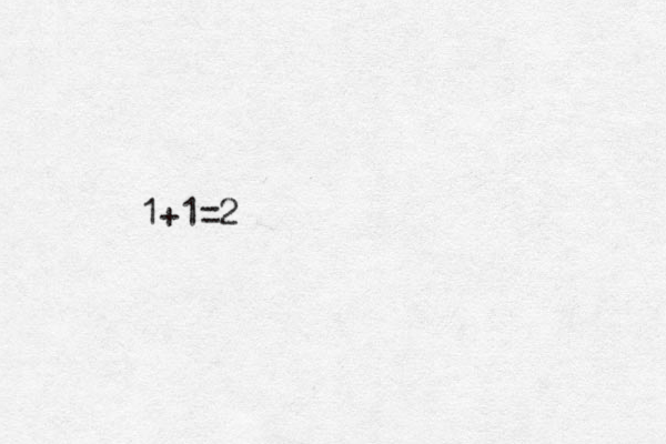 1+1=2