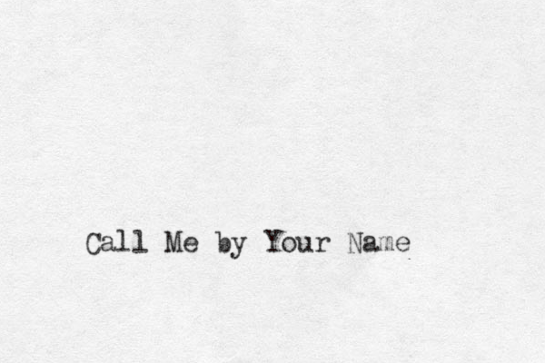 Call Me by Your Name