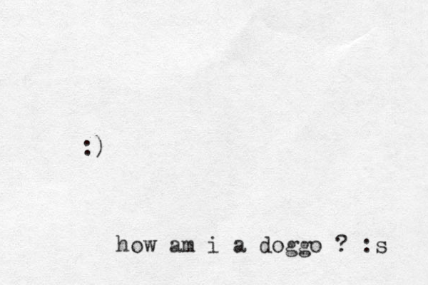 :) how am i a doggo ? :s 