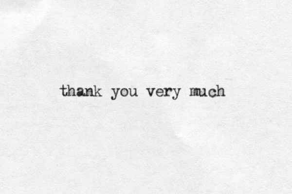 thank you very much