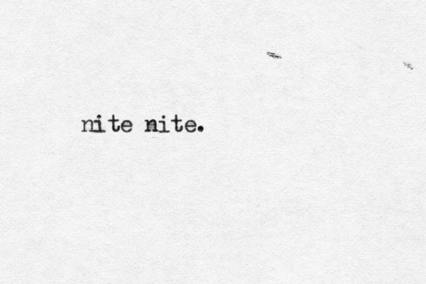 nite nite.