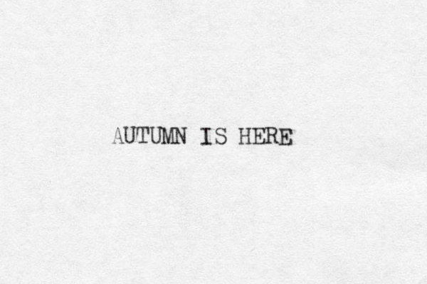 AUTUMN IS HERE