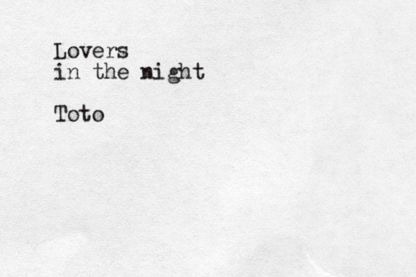 Lovers in the night Toto