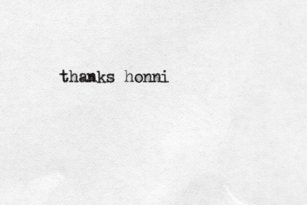 thanks honni 