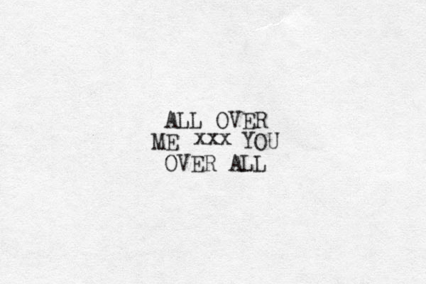 ALL OVER ME YOU OVER ALL xxx