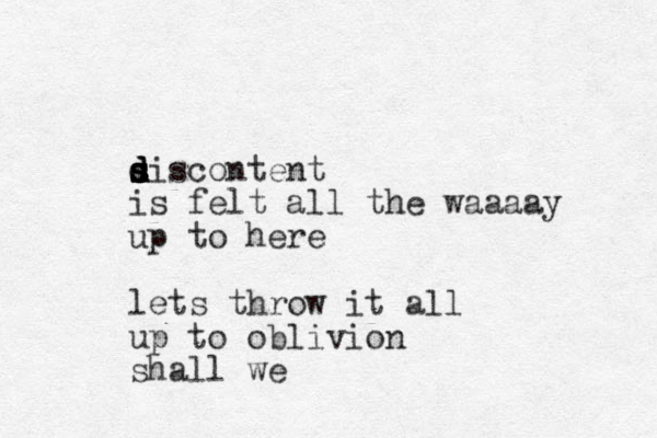 siscontent d s s s d d d is felt all the waaaay up to here lets throw it all up to oblivion shall we