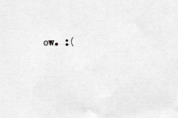 ow. :(
